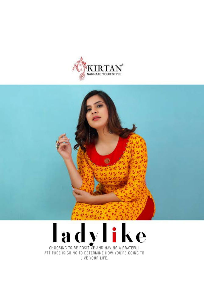 Kirtan Patang Rayon Printed Running Wear Kurti Wholesaler